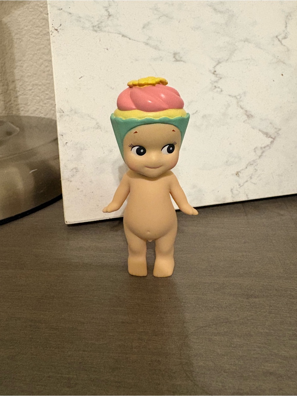 Cupcake-Top Sonny Angel Doll Toy in Pink and Mint